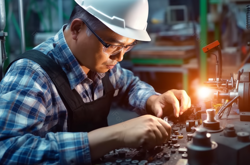 在车间做着精密机械工作技术人员,高清,摄影图,摄影图片,图片大全,摄影图免费下载